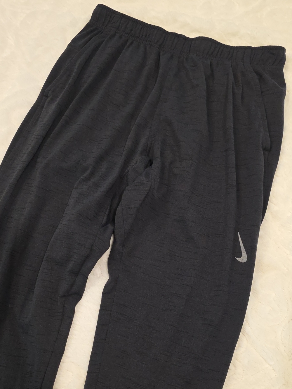 Nike Men's Black Joggers with Silver Swoosh
